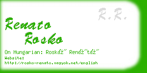 renato rosko business card